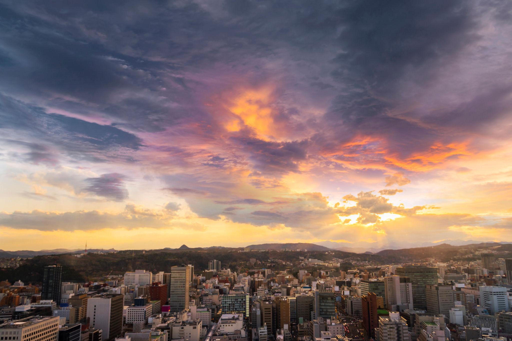 生成AIで作成した夕景の写真
